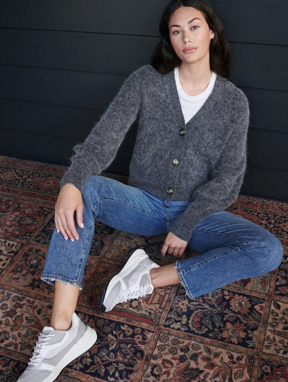 Quince Baby Alapaca Cropped Cardigan XS
